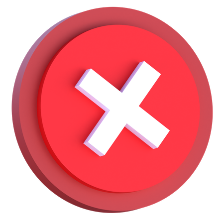 拒否する  3D Icon