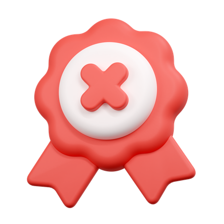 Reject badge  3D Icon