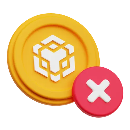 Binance暗号通貨を拒否  3D Icon