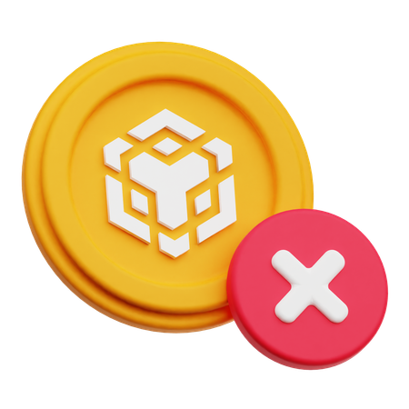 Reject Binance Crypto Coin  3D Icon