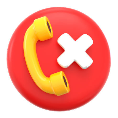 Reject Call  3D Icon