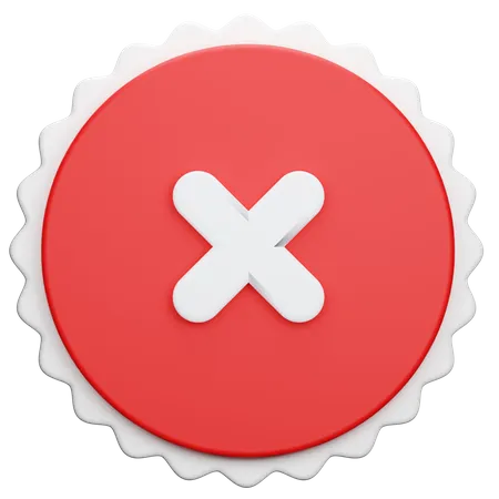 Reject Circle Button  3D Icon