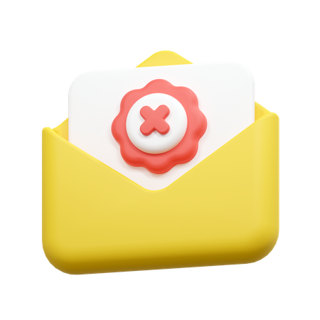Reject email  3D Icon