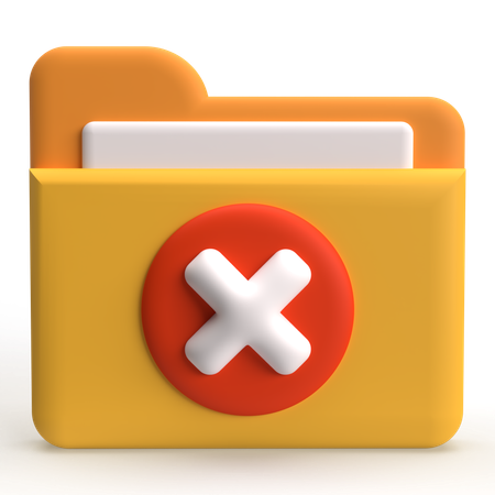 Reject Folder  3D Icon