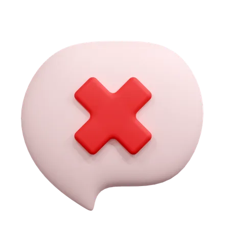 Reject message  3D Icon