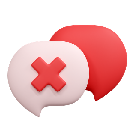 Reject message  3D Icon