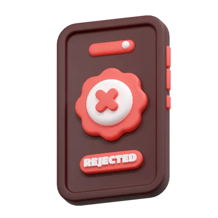 Reject Mobile Illustration 3D Icon