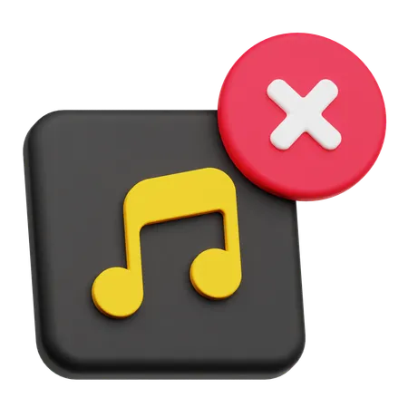 Reject Music  3D Icon