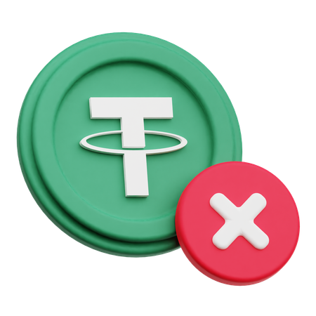 テザー暗号通貨を拒否  3D Icon