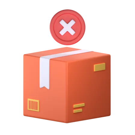 Rejected Box Package  3D Icon
