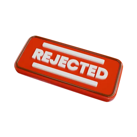 Rejected Button 3 D Icon Rejected 3 D Icon 3D Icon