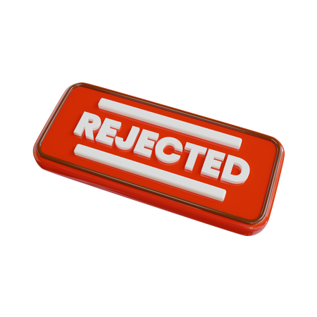 Rejected Button  3D Icon