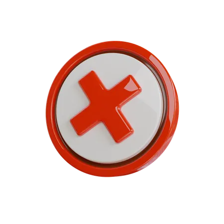 Rejected Button  3D Icon