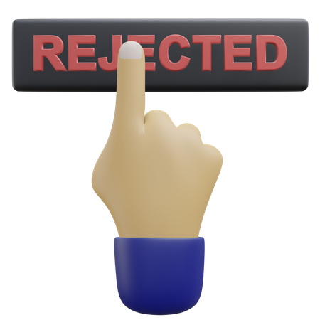 Rejected Button  3D Icon