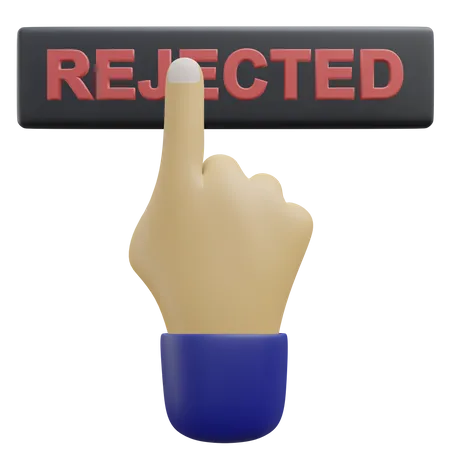 Rejected Button  3D Icon