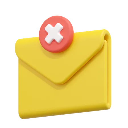 Rejected Email Illustration 3D Icon