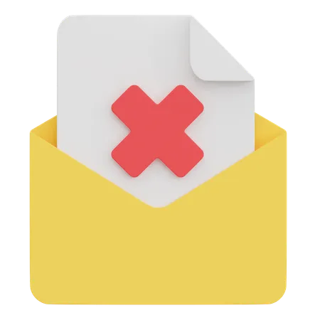 Rejected email  3D Icon