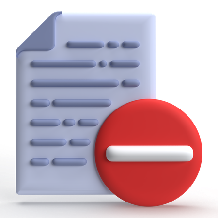 Rejected File  3D Icon