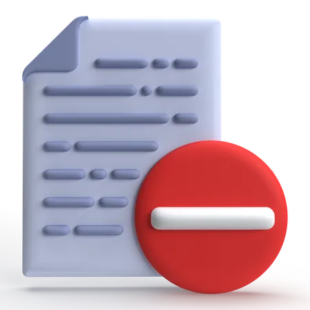 Rejected File  3D Icon