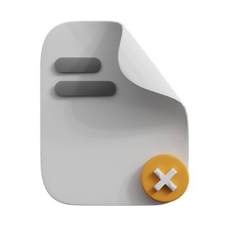 Rejected File  3D Icon