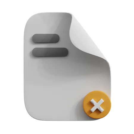 Rejected File  3D Icon