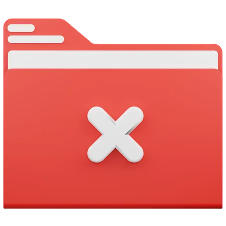 Rejected Folder  3D Icon