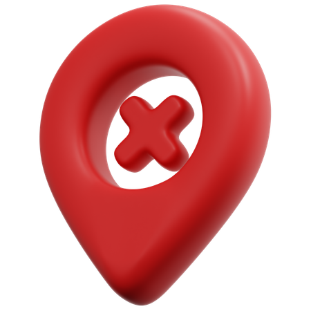 Rejected Location  3D Icon
