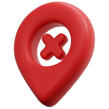 Rejected Location  3D Icon