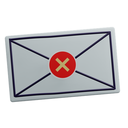 Rejected Mail  3D Icon