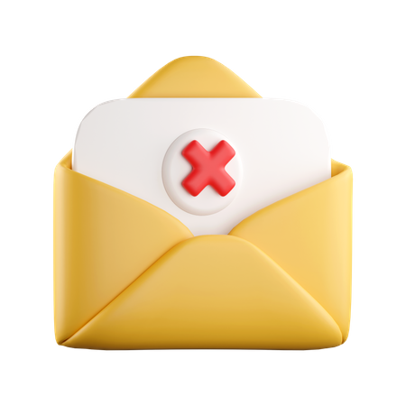 Rejected Mail  3D Icon