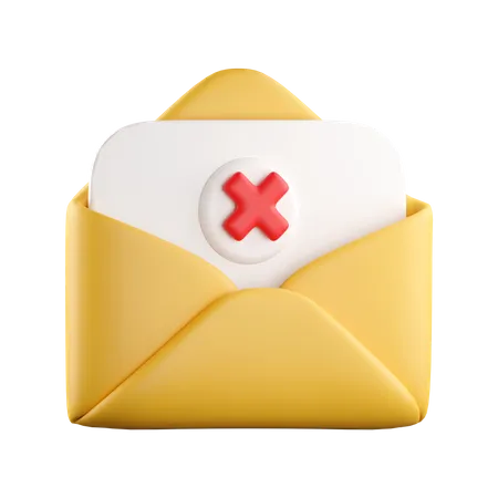 Rejected Mail  3D Icon