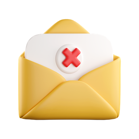 Rejected Mail  3D Icon