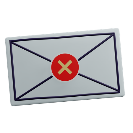 Rejected Mail  3D Icon