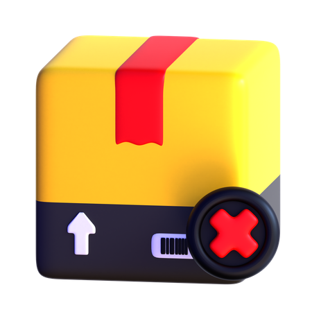Rejected Parcel  3D Icon