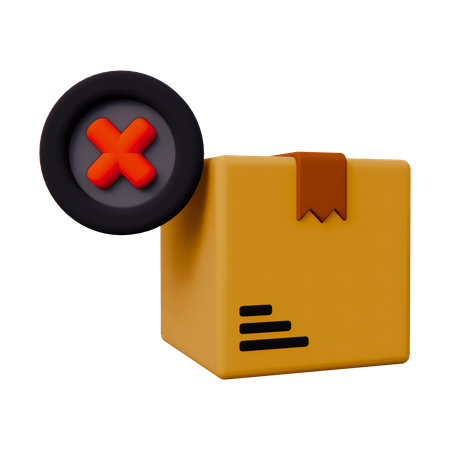 Rejected Parcel  3D Icon