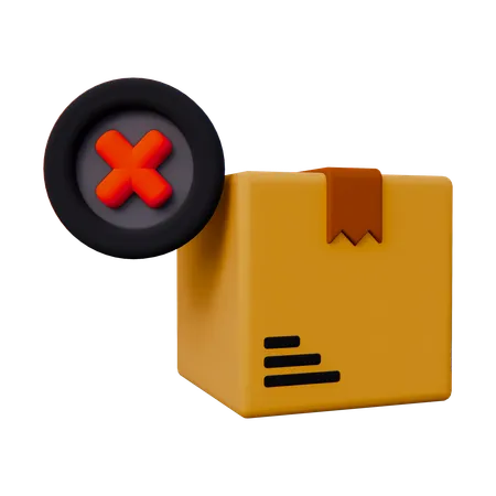 Rejected Parcel  3D Icon