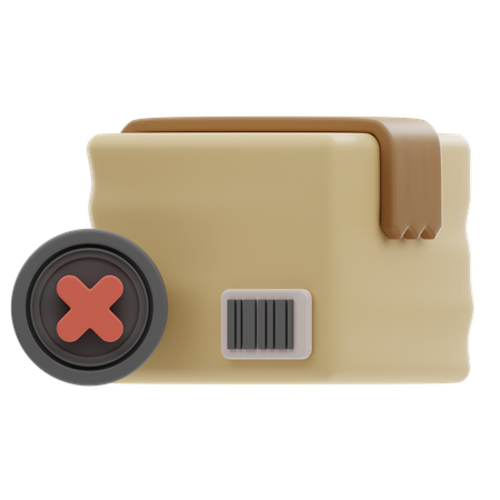 Rejected Parcel  3D Icon