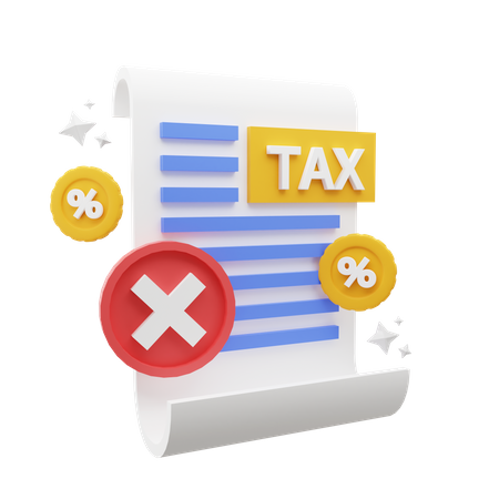 Rejected Tax Document  3D Icon