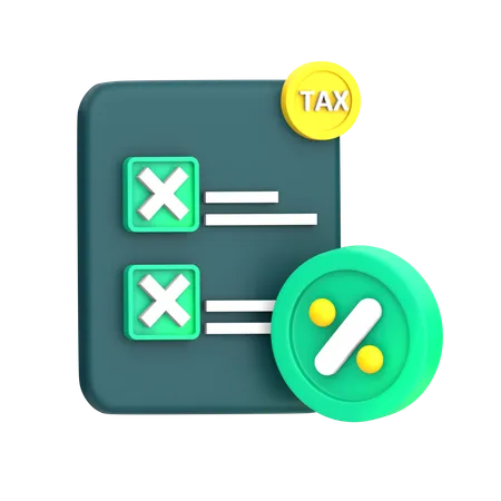 Rejected Tax Document  3D Icon