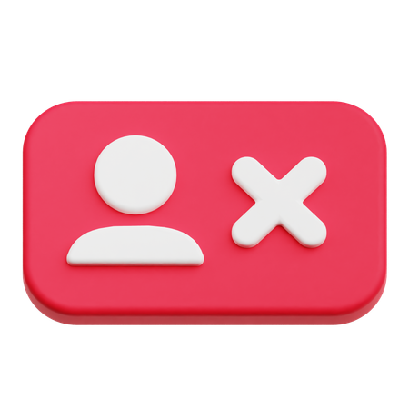 Rejected User  3D Icon