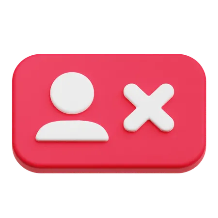 Rejected User  3D Icon