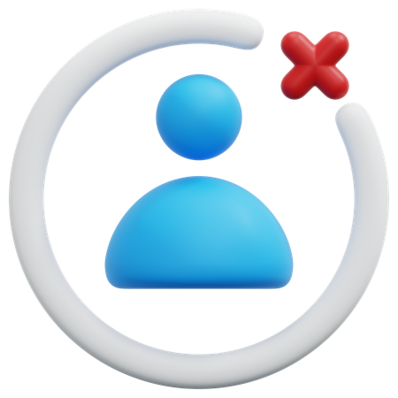 Rejected User Profile  3D Icon