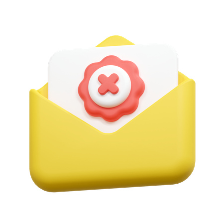 Rejeitar e-mail  3D Icon