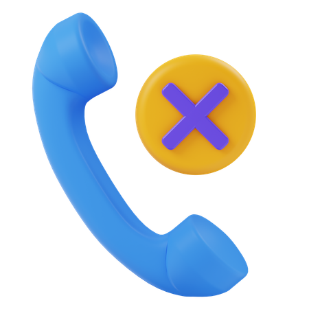 Rejeitar telefone  3D Icon