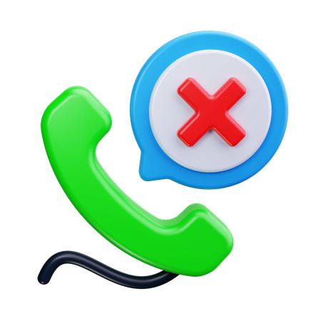 Rejeitar telefone  3D Icon