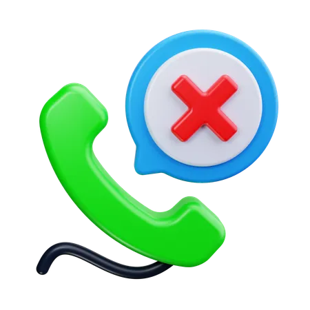 Rejeitar telefone  3D Icon