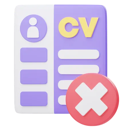 Cv rejeté  3D Icon