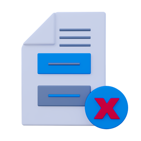 Rejeter le document  3D Icon