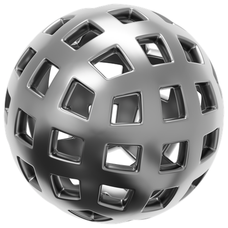 Rejilla de malla cromada  3D Icon