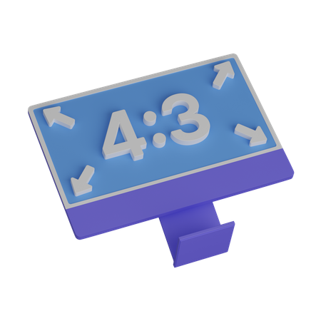 Relación de aspecto 4_3  3D Icon